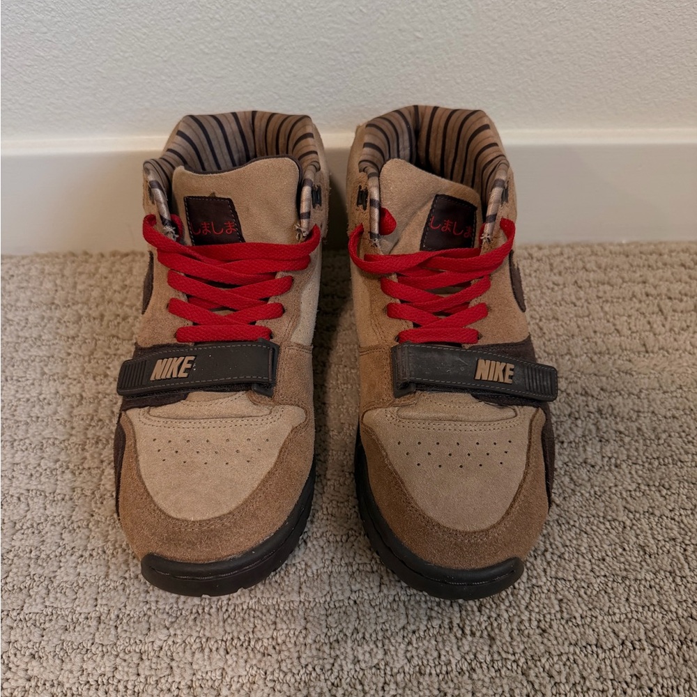 Nike Brown and Red High-Top Sneakers
